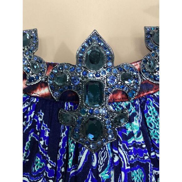 New. SKY silk halter mini dress with bling embellishment. Retails $269 - Picture 6 of 9